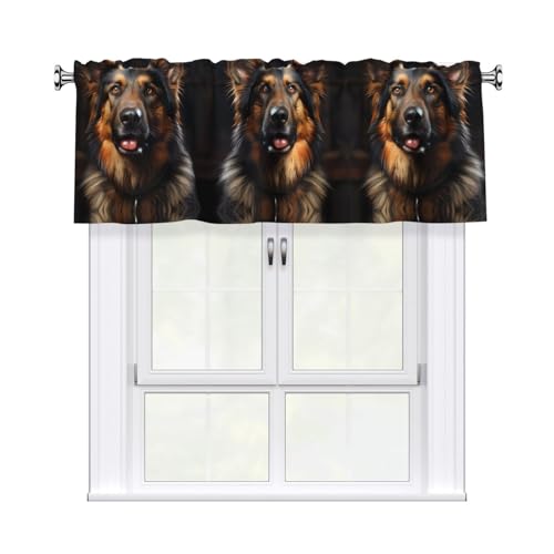 YYHWHJDE Kurzgardinen mit Deutscher Schäferhund, mit Volantstange, 137,2 x 45,7 cm, Vorhangvolant, Küche, Badezimmer, Waschküche, Studio, Heimdekoration YYHWHJDE Kurzgardinen mit Deutscher Schäferhund, mit Volantstange, 137,2 x 45,7 cm, Vorhangvolant, Küche, Badezimmer, Waschküche, Studio, Heimdekoration von YYHWHJDE