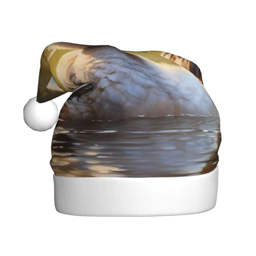 YYHWHJDE Ölgemälde Ente Weihnachtsmütze für Erwachsene - Festliche Party Dekoration, weiches und langlebiges Material von YYHWHJDE