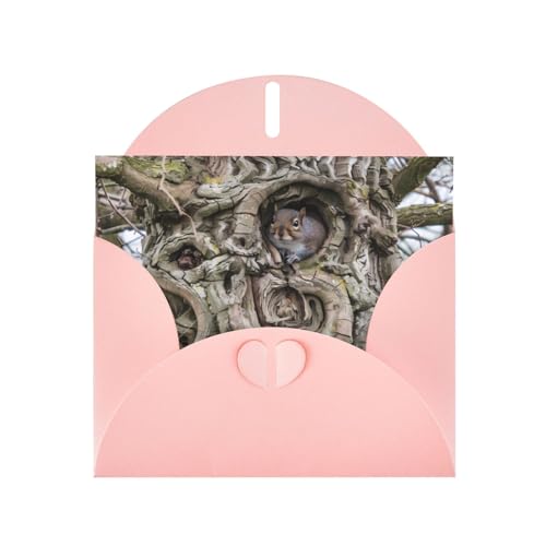 YYHWHJDE Rosa Grußkarte Eichhörnchen im Baum Loch Bild für festliche Geburtstagsparty Einladung YYHWHJDE Rosa Grußkarte Eichhörnchen im Baum Loch Bild für festliche Geburtstagsparty Einladung von YYHWHJDE