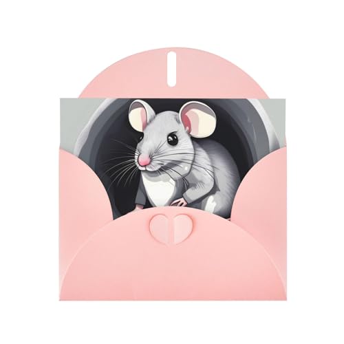 YYHWHJDE Rosa Grußkarte Maus im Loch Muster für festliche Geburtstagsparty Einladung YYHWHJDE Rosa Grußkarte Maus im Loch Muster für festliche Geburtstagsparty Einladung von YYHWHJDE