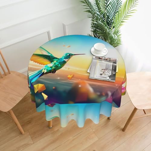 YYHWHJDE Runde dekorative Tischdecke, 152,4 cm, Diamantschliff, Eisvogel-Drucke für den Innen- und Außenbereich, auf runden Tischen wie Couchtischen, Esstischen und Bauernhoftischen YYHWHJDE Runde dekorative Tischdecke, 152,4 cm, Diamantschliff, Eisvogel-Drucke für den Innen- und Außenbereich, auf runden Tischen wie Couchtischen, Esstischen und Bauernhoftischen von YYHWHJDE