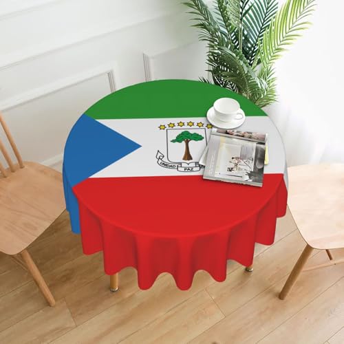 YYHWHJDE Runde dekorative Tischdecke, 152,4 cm, Flagge von Äquatorialguinea, für den Innen- und Außenbereich, auf runden Tischen wie Couchtischen, Esstischen und Bauernhoftischen YYHWHJDE Runde dekorative Tischdecke, 152,4 cm, Flagge von Äquatorialguinea, für den Innen- und Außenbereich, auf runden Tischen wie Couchtischen, Esstischen und Bauernhoftischen von YYHWHJDE