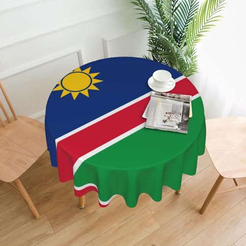 YYHWHJDE Runde dekorative Tischdecke, 152,4 cm, Flagge von Namibia, für den Innen- und Außenbereich, auf runden Tischen wie Couchtischen, Esstischen und Bauernhoftischen YYHWHJDE Runde dekorative Tischdecke, 152,4 cm, Flagge von Namibia, für den Innen- und Außenbereich, auf runden Tischen wie Couchtischen, Esstischen und Bauernhoftischen von YYHWHJDE