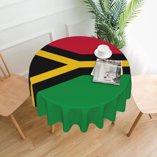 YYHWHJDE Runde dekorative Tischdecke, 152,4 cm, Flagge von Vanuatu, für den Innen- und Außenbereich, auf runden Tischen wie Couchtischen, Esstischen und Bauernhoftischen YYHWHJDE Runde dekorative Tischdecke, 152,4 cm, Flagge von Vanuatu, für den Innen- und Außenbereich, auf runden Tischen wie Couchtischen, Esstischen und Bauernhoftischen von YYHWHJDE