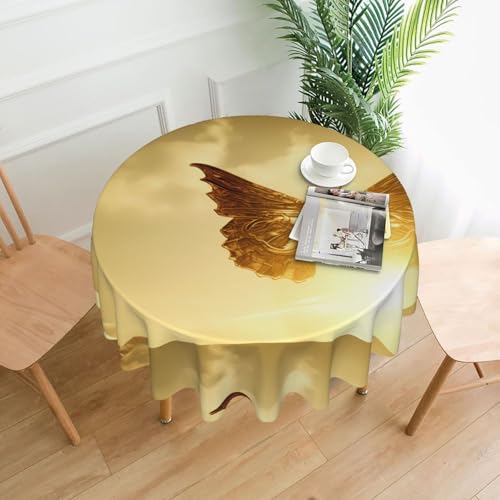 YYHWHJDE Runde dekorative Tischdecke, 152,4 cm, Metallmottendrucke für den Innen- und Außenbereich, auf runden Tischen wie Couchtischen, Esstischen und Bauernhoftischen YYHWHJDE Runde dekorative Tischdecke, 152,4 cm, Metallmottendrucke für den Innen- und Außenbereich, auf runden Tischen wie Couchtischen, Esstischen und Bauernhoftischen von YYHWHJDE