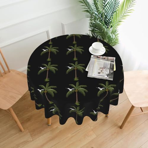 YYHWHJDE Runde dekorative Tischdecke, 152,4 cm, Möwe fliegt in Richtung Kokosnussbaum, für den Innen- und Außenbereich, auf runden Tischen wie Couchtischen, Esstischen und Bauerntischen YYHWHJDE Runde dekorative Tischdecke, 152,4 cm, Möwe fliegt in Richtung Kokosnussbaum, für den Innen- und Außenbereich, auf runden Tischen wie Couchtischen, Esstischen und Bauerntischen von YYHWHJDE