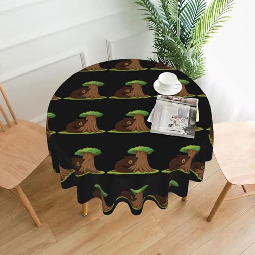 YYHWHJDE Runde dekorative Tischdecke, 152,4 cm, Motiv: schlafender Bär, für den Innen- und Außenbereich, auf runden Tischen wie Couchtischen, Esstischen und Bauernhoftischen YYHWHJDE Runde dekorative Tischdecke, 152,4 cm, Motiv: schlafender Bär, für den Innen- und Außenbereich, auf runden Tischen wie Couchtischen, Esstischen und Bauernhoftischen von YYHWHJDE