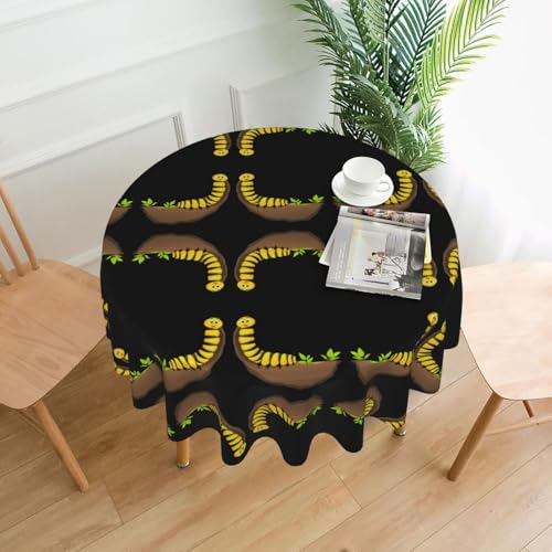 YYHWHJDE Runde dekorative Tischdecke, 152,4 cm, das abenteuerliche Raupenmuster, wasserdicht, waschbar und wiederverwendbar, für Essen, Kaffee, Picknick, Hochzeit, Party YYHWHJDE Runde dekorative Tischdecke, 152,4 cm, das abenteuerliche Raupenmuster, wasserdicht, waschbar und wiederverwendbar, für Essen, Kaffee, Picknick, Hochzeit, Party von YYHWHJDE