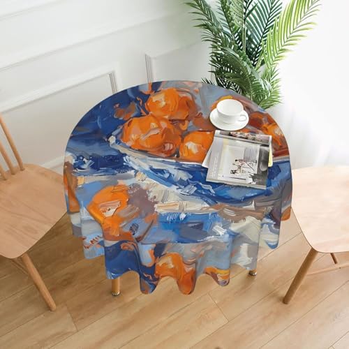 YYHWHJDE Runde dekorative Tischdecke, Ölgemälde, Obstteller-Drucke für den Innen- und Außenbereich, auf runden Tischen wie Couchtischen, Esstischen und Bauernhoftischen, 152,4 cm YYHWHJDE Runde dekorative Tischdecke, Ölgemälde, Obstteller-Drucke für den Innen- und Außenbereich, auf runden Tischen wie Couchtischen, Esstischen und Bauernhoftischen, 152,4 cm von YYHWHJDE