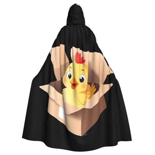 YYHWHJDE Süßes kleines Huhn in einer Pappschachtel, 1 Druck für Halloween, Erwachsene, Kapuzenumhang für Partys und Kostüme YYHWHJDE Süßes kleines Huhn in einer Pappschachtel, 1 Druck für Halloween, Erwachsene, Kapuzenumhang für Partys und Kostüme von YYHWHJDE