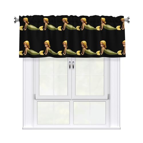 YYHWHJDE The Kind Kurzgardinen mit Meerjungfrauen-Druck, 137,2 x 45,7 cm, Vorhang, Volant, Küche, Badezimmer, Waschküche, Studio, Heimdekoration YYHWHJDE The Kind Kurzgardinen mit Meerjungfrauen-Druck, 137,2 x 45,7 cm, Vorhang, Volant, Küche, Badezimmer, Waschküche, Studio, Heimdekoration von YYHWHJDE