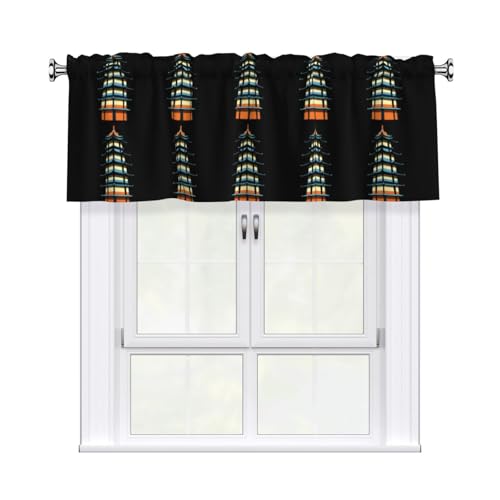 YYHWHJDE The Magnificent Kurzgardinen mit Schlagturm-Druck, mit Volantstange, 137,2 x 45,7 cm, Vorhangvolant, Küche, Badezimmer, Waschküche, Studio, Heimdekoration YYHWHJDE The Magnificent Kurzgardinen mit Schlagturm-Druck, mit Volantstange, 137,2 x 45,7 cm, Vorhangvolant, Küche, Badezimmer, Waschküche, Studio, Heimdekoration von YYHWHJDE