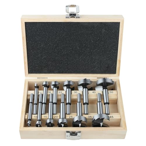 12 Teile/satz 10-50mm Holzbearbeitung Werkzeuge Loch Säge Scharnier Boring Bohrer Bits Runde Schaft High Carbon Stahl Cutter von YYJOUPLM