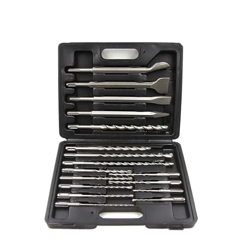 17 Teile/satz Elektrische Hammer SDS Plus Bohrer Set 110/160/200/250mm for Beton Wand Ziegel block Mauerwerk Loch Säge Bohren Bits(Brown) von YYJOUPLM