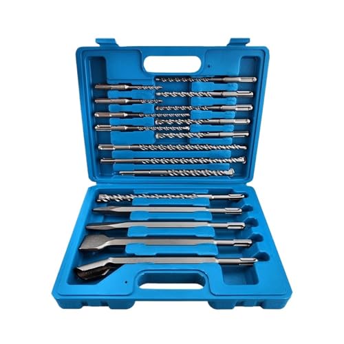 17 Teile/satz Elektrische Hammer SDS Plus Bohrer Set 110/160/200/250mm for Beton Wand Ziegel block Mauerwerk Loch Säge Bohren Bits(Gold) von YYJOUPLM