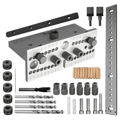 3-in-1 2-in-1 Dübellehren-Set for die Holzbearbeitung, verstellbare Bohrführung, Zapfenlochsucher for die Möbelverbindung in der Zimmerei von YYJOUPLM
