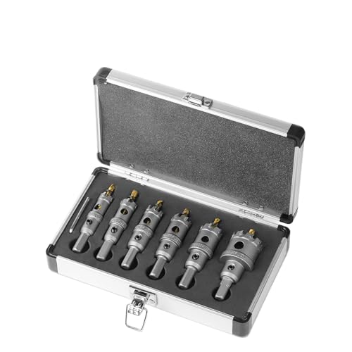 6 stück 5A Hartmetallspitze TCT Bohrer Lochsäge 16,18,20,22,25mm Bohrer Set Lochsäge Cutter for Edelstahl Metalllegierung 6 stück 5A Hartmetallspitze TCT Bohrer Lochsäge 16,18,20,22,25mm Bohrer Set Lochsäge Cutter for Edelstahl Metalllegierung von YYJOUPLM