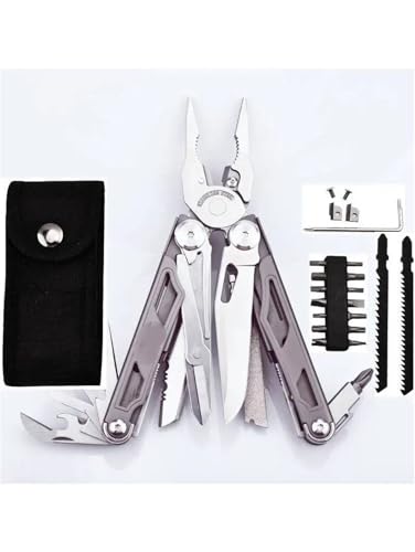 Multitools Hand Diy Multi Tools Multi-Tool-Klemme Klappmesser Scherenschneider EDC Survival Gear Manuelle Zange(DL30-Grey) von YYJOUPLM