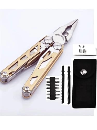 Multitools Hand Diy Multi Tools Multi-Tool-Klemme Klappmesser Scherenschneider EDC Survival Gear Manuelle Zange(DL30 Yellow) von YYJOUPLM