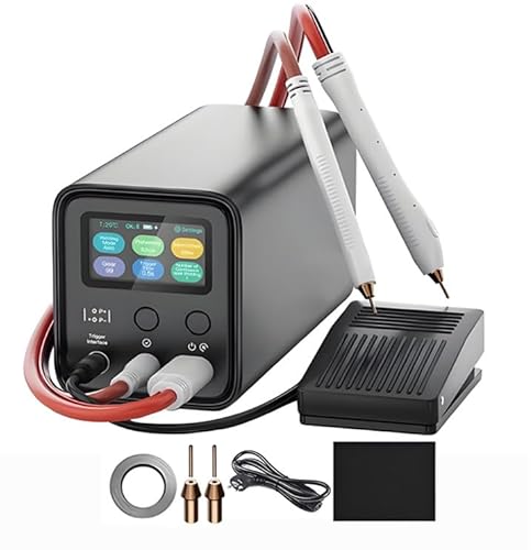 YYJYZH Kondensator Akku Spot Welder, 10kw Pro Spot Welder - 3-in-1 Modussteuerung (Auto/Manuell/Fußpedal) für Akkupacks | 0,01-0,04 cm Nickel/Kupfer/Aluminium-Schweißen von YYJYZH