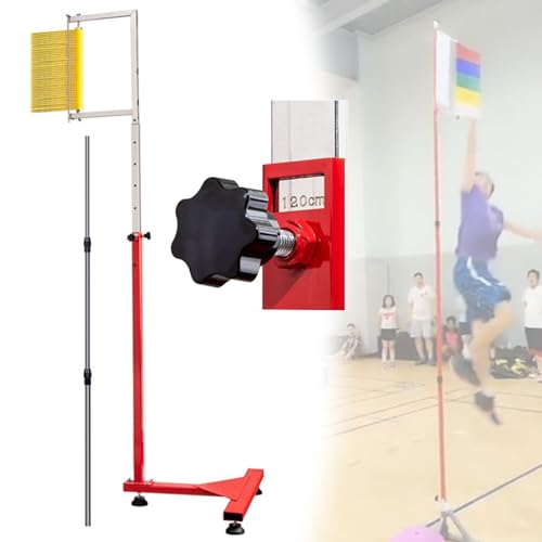 YYJYZH Vertikaler Testsprung-Messtester, höhenverstellbares bodenstehendes Hochsprung-Trainingsgerät mit Reset-Funktion, professioneller Stadion-Vertikalsprungtrainer (A 300cm) von YYJYZH