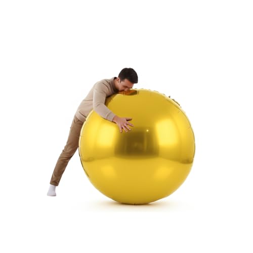 Goldene große Luftballons, 178 cm, Jumbo-Aluminiumfolienballons für Neujahr, Halloween, Weihnachten, Hochzeit, Babyparty, Abschlussfeier, Geburtstagsparty, 2 Stück Goldene große Luftballons, 178 cm, Jumbo-Aluminiumfolienballons für Neujahr, Halloween, Weihnachten, Hochzeit, Babyparty, Abschlussfeier, Geburtstagsparty, 2 Stück von YYLCNLYY