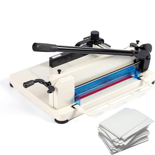 YYLHJW Strapazierfähiger Papierschneider, A4, industrieller Papierschneidemaschine mit Sicherheitsschutz, 40 mm Schnittstärke, Lederschneidemaschine, Papierschneidemaschine, Karten, Leder (weiß) von YYLHJW