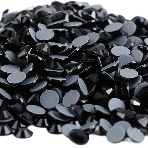 YYLUOYANG Strasssteine Schwarzer Hotfix-Strass for Nailart-Stoffkleidungsstücke Glitzersteine Zum Basteln(Ss30-288pcs) von YYLUOYANG