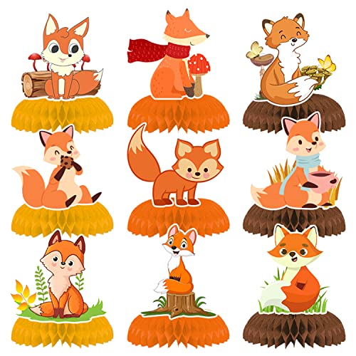 9 Stück Fuchs-Waben-Tafelaufsätze 3D-Tischdekoration, Waldtiere, doppelseitige Tafelaufsätze für Mädchen, Jungen, Fuchs, Thema, Babyparty, Geburtstagsparty-Dekorationen 9 Stück Fuchs-Waben-Tafelaufsätze 3D-Tischdekoration, Waldtiere, doppelseitige Tafelaufsätze für Mädchen, Jungen, Fuchs, Thema, Babyparty, Geburtstagsparty-Dekorationen von YYMYMGJ