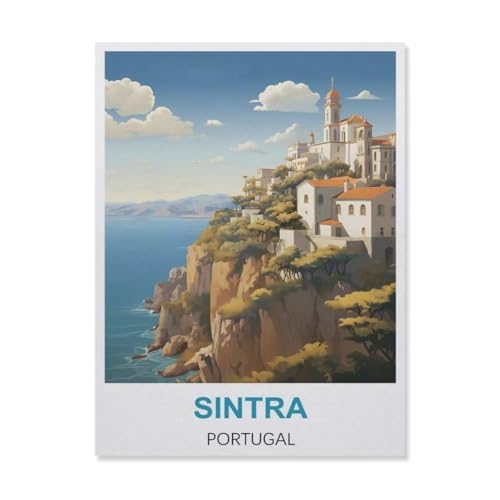 DIY 5d Diamond Malerei Kits für Erwachsene Kinder，Sintra Portugal，Vollrunde Diamond Stickkits Cross -Stitch Kristall Strassbilder Kunsthandwerk Home Wall Decoration（50 x 60 cm/19.68 x 23.62 Zoll）-C33 von YYNFHCBS