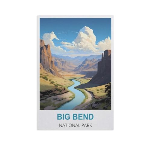 Malen Nach Zahlen Erwachsene，Big Bend Nationalpark，Malen Nach Zahlen Mit Pinseln und Acrylfarbe,DIY Set Basteln Erwachsene mit Pinseln und Acrylfarben für Home Decor（50x60cm）19.6x23.6 Zoll-H47 von YYNFHCBS