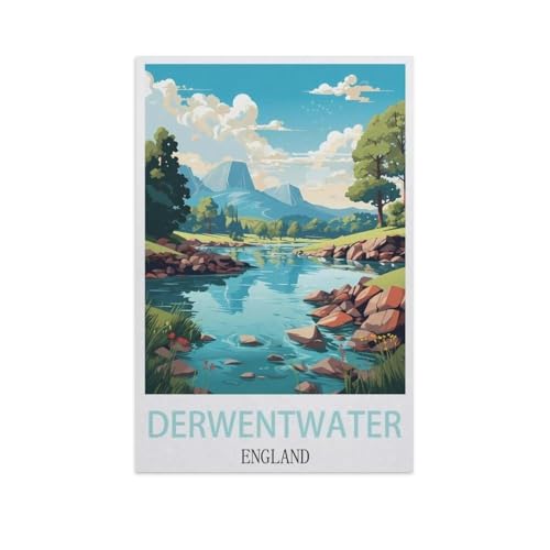 Malen Nach Zahlen Erwachsene，Derwentwater, England，Malen Nach Zahlen Mit Pinseln und Acrylfarbe,DIY Set Basteln Erwachsene mit Pinseln und Acrylfarben für Home Decor（50x60cm）19.6x23.6 Zoll-I47 von YYNFHCBS