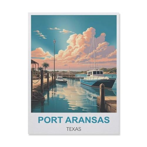 YYNFHCBS 3D DIY Diamond Painting Set，Port Aransas Texas，Runder Diamant-Kreuzstich, handgestickte Familie Wanddekoration Malerei（30 x 40 cm/11.81 x 15.74 Zoll）-D47 von YYNFHCBS