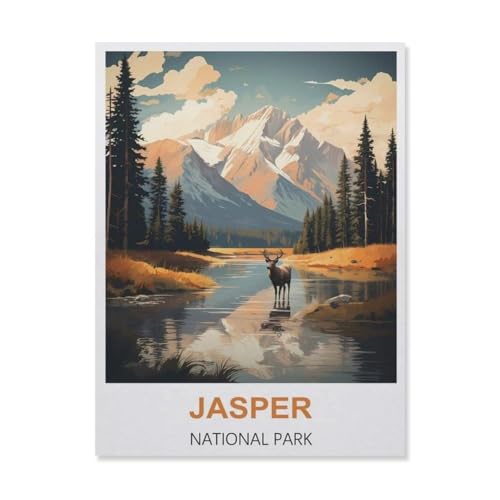 YYNFHCBS 5D DIY Diamond Painting Kit，Jasper Nationalpark，Mosaik, Diamantmalerei für Erwachsene, Round Diamond Picture Home Art（50 x 60 cm/19.68 x 23.62 Zoll）-D34 von YYNFHCBS