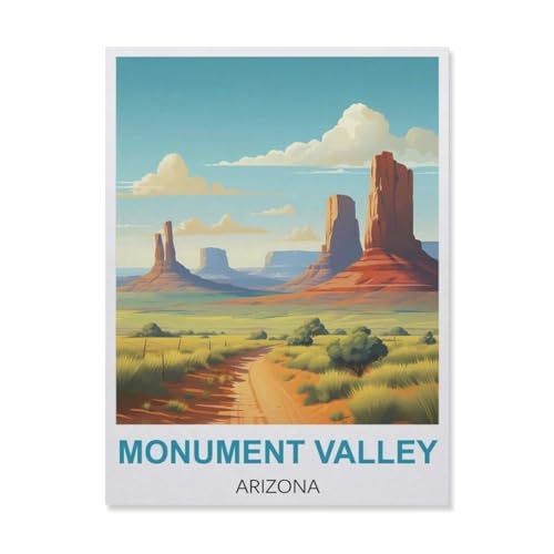 YYNFHCBS 5D DIY Diamond Painting Kit，Monument Valley Arizona，Mosaik, Diamantmalerei für Erwachsene, Round Diamond Picture Home Art（40 x 50 cm/15.74 x 19.68 Zoll）-C74 von YYNFHCBS