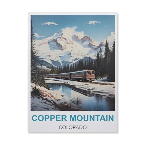YYNFHCBS 5D DIY Diamond Painting Set，Copper Mountain Colorado，Runder Diamant Kreuzstich, Mosaik Raumdekoration Malerei（30 x 40 cm/11.81 x 15.74 Zoll）-D4 von YYNFHCBS