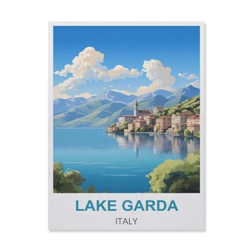 YYNFHCBS 5D DIY Diamond Painting Set，Gardasee Italien，Runder Diamant Kreuzstich, Mosaik Raumdekoration Malerei（30 x 40 cm/11.81 x 15.74 Zoll）-D24 von YYNFHCBS