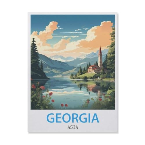 YYNFHCBS 5D DIY Diamond Painting Set，Georgien Asien，Runder Diamant Kreuzstich, Mosaik Raumdekoration Malerei（40 x 50 cm/15.74 x 19.68 Zoll）-E4 von YYNFHCBS