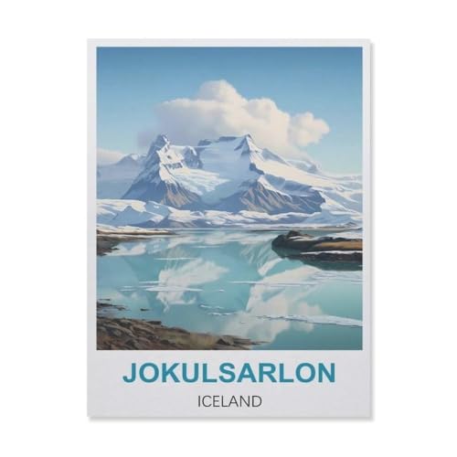 YYNFHCBS 5D DIY Diamond Painting Set，Jökulsárlón Island，Runder Diamant Kreuzstich, Mosaik Raumdekoration Malerei（40 x 50 cm/15.74 x 19.68 Zoll）-B84 von YYNFHCBS