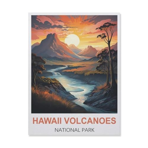 YYNFHCBS 5D Diamond Painting，Hawaii Volcanoes Nationalpark，DIY-Stickerei, runder Diamant-Kreuzstich, Heimdekoration（50 x 60 cm/19.68 x 23.62 Zoll）-B59 von YYNFHCBS