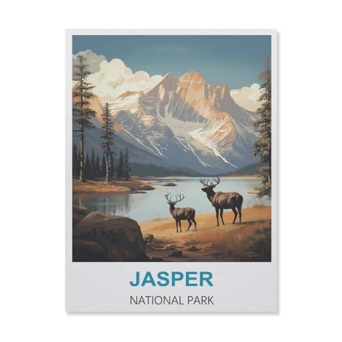 YYNFHCBS 5D Diamond Painting，Jasper Nationalpark Kanada，DIY-Stickerei, runder Diamant-Kreuzstich, Heimdekoration（50 x 60 cm/19.68 x 23.62 Zoll）-D99 von YYNFHCBS