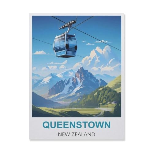 YYNFHCBS 5D diy Diamond Painting，Queenstown Neuseeland，Full Round Diamantstickerei Mosaik Kreuzstichmuster Perlenstickerei Home Deco（30 x 40 cm/11.81 x 15.74 Zoll）-C69 von YYNFHCBS