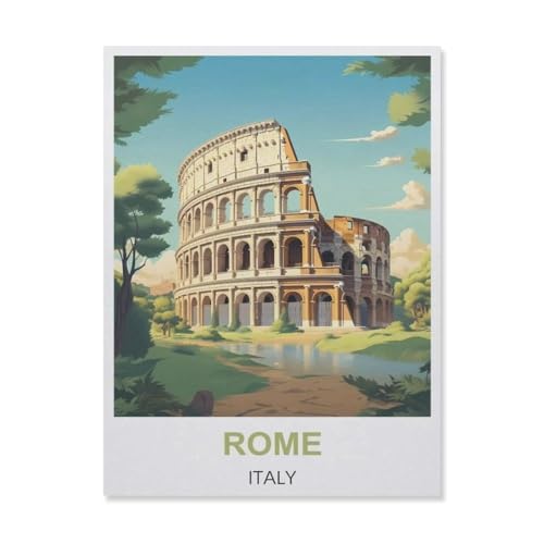 YYNFHCBS 5D diy Diamond Painting，Rom Italien，Full Round Diamantstickerei Mosaik Kreuzstichmuster Perlenstickerei Home Deco（30 x 40 cm/11.81 x 15.74 Zoll）-C9 von YYNFHCBS