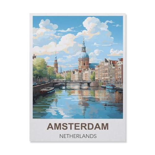 YYNFHCBS Amsterdam Niederlande，DIY Diamant Stickerei volle Round Bohrer 5d DIY Diamant malerei mosaik dekoration（40 x 50 cm/15.74 x 19.68 Zoll）-B43 von YYNFHCBS