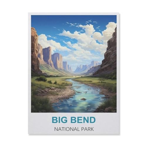 YYNFHCBS DIY 5D Diamond Painting，Big Bend Nationalpark USA，Round Diamond Cross Stitch, Used for Room Decoration（40 x 50 cm/15.74 x 19.68 Zoll）-D72 von YYNFHCBS
