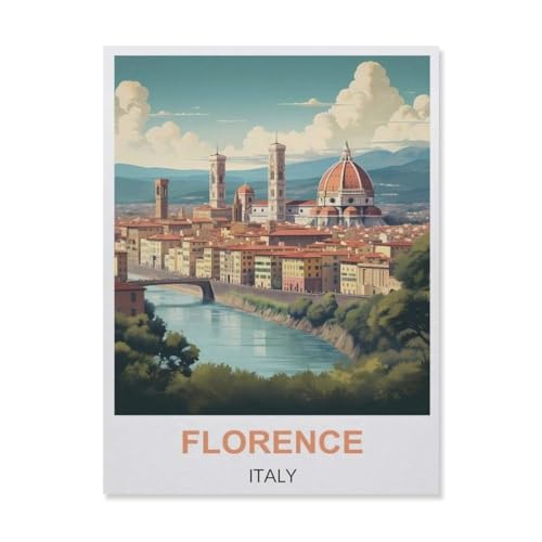 YYNFHCBS DIY 5D Diamond Painting，Florenz Italien，Round Diamond Cross Stitch, Used for Room Decoration（30 x 40 cm/11.81 x 15.74 Zoll）-B92 von YYNFHCBS