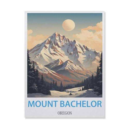 YYNFHCBS DIY 5D Diamond Painting，Mount Bachelor Oregon，Round Diamond Cross Stitch, Used for Room Decoration（50 x 60 cm/19.68 x 23.62 Zoll）-E12 von YYNFHCBS