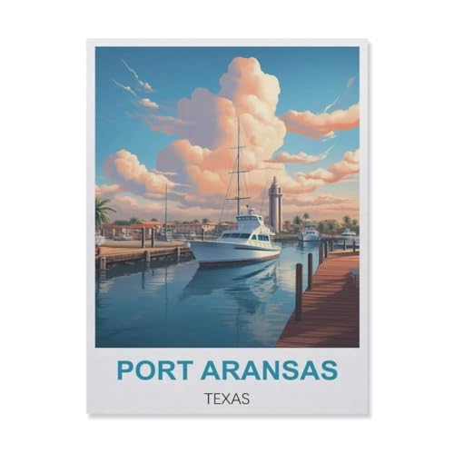 YYNFHCBS DIY 5D Diamond Painting，Port Aransas Texas，Round Diamond Cross Stitch, Used for Room Decoration（30 x 40 cm/11.81 x 15.74 Zoll）-C92 von YYNFHCBS