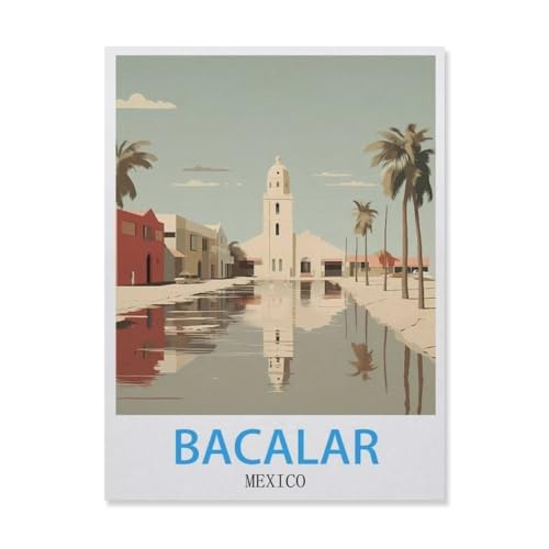YYNFHCBS DIY 5D Diamond Painting Cross Stitch，Bacalar Mexiko，Round Drill Arts Diamond Embroidery Rhinestones Painting Beadwork（40 x 50 cm/15.74 x 19.68 Zoll）-E58 von YYNFHCBS