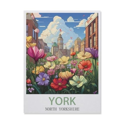 YYNFHCBS DIY 5D Diamond Painting Cross Stitch，York North Yorkshire，Round Drill Arts Diamond Embroidery Rhinestones Painting Beadwork（30 x 40 cm/11.81 x 15.74 Zoll）-G58 von YYNFHCBS